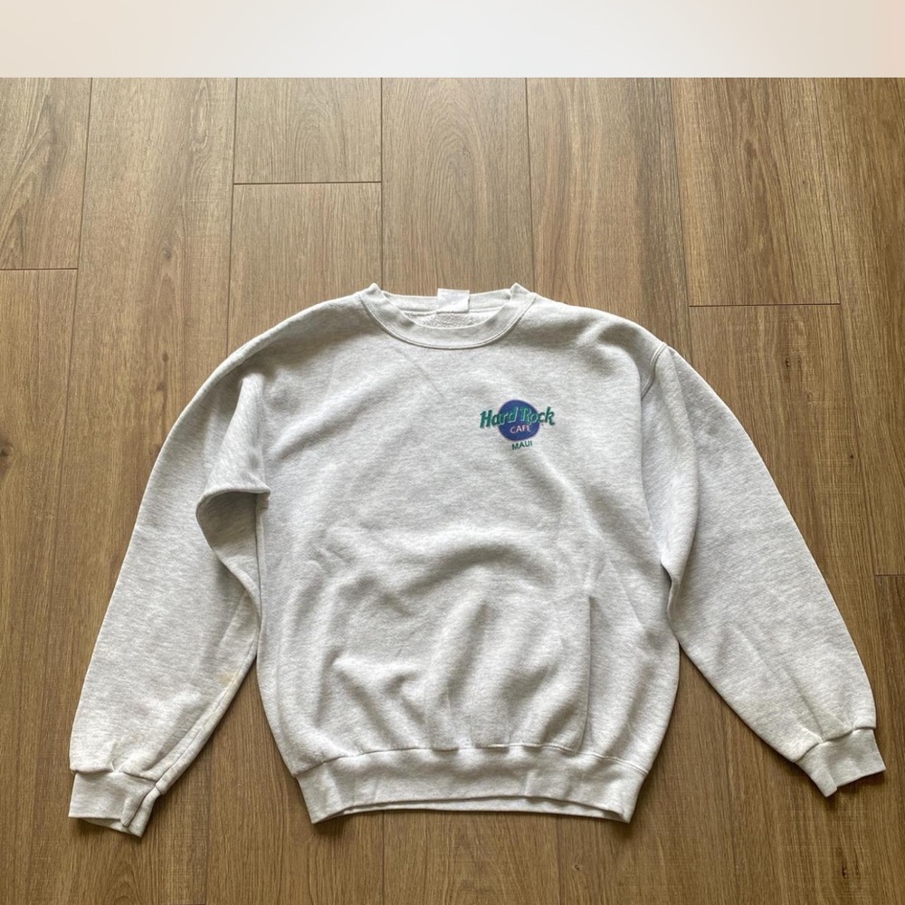 Hard Rock Cafe Light Gray Crewneck Sweater
